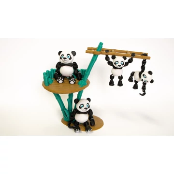  3d nyomtatott panda figurák