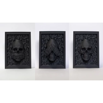 3D nyomtatott "Three Wise skulls" koponyák 