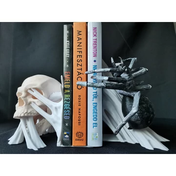 3D Nyomtatott Pókos - Koponyás Könyvtámasz