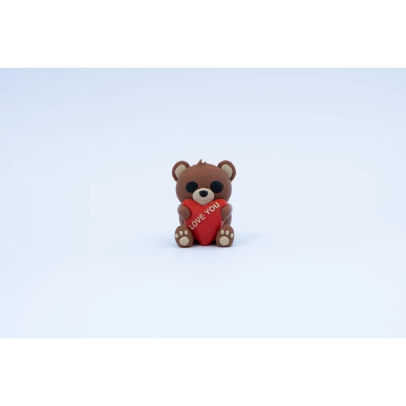 3D nyomtatott Mackó szívvel - I Love You