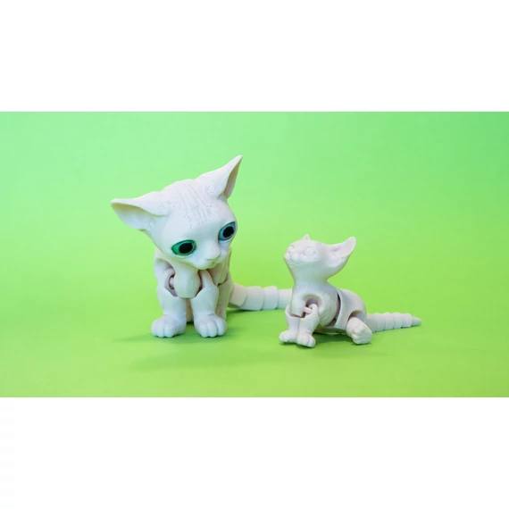 3D nyomtatott Sphynx cica