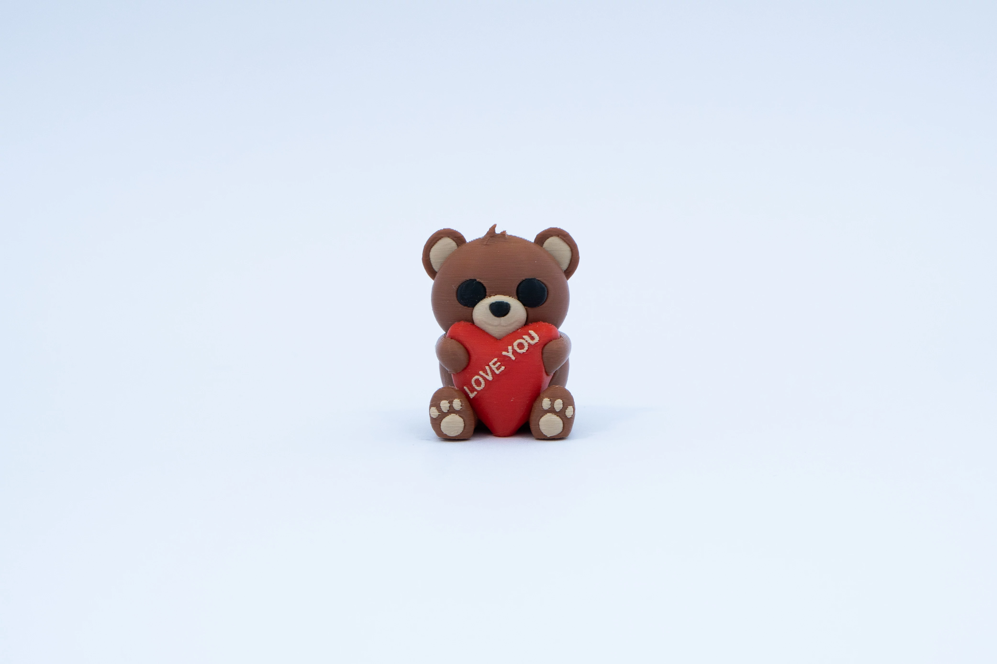 3D nyomtatott Mackó szívvel - I Love You